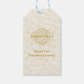 クリスマス出生ベビーイエスインマンガーシーン ギフトタグ (裏面)