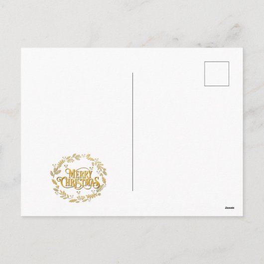 クリスマス出生ベビーイエスインマンガーシーン シーズンポストカード (裏面)