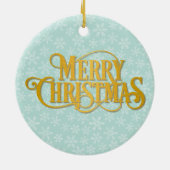 クリスマス出生ベビーイエスインマンガーシーン セラミックオーナメント (裏面)