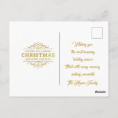 クリスマス出生ベビーイエスインマンガーシーン ポストカード (裏面)