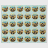 クリスマス出生ベビーイエスインマンガーシーン ラッピングペーパー (フラット)