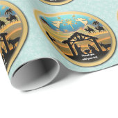 クリスマス出生ベビーイエスインマンガーシーン ラッピングペーパー (ロールコーナー)