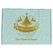 クリスマス出生ベビーイエスインマンガーシーン ラージペーパーバッグ (裏面)