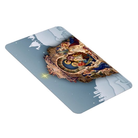 クリスマス出生ベビーイエス4 x 6 マグネット (右側)