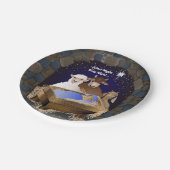 クリスマス出生ベビーイエス ペーパープレート (アングル)