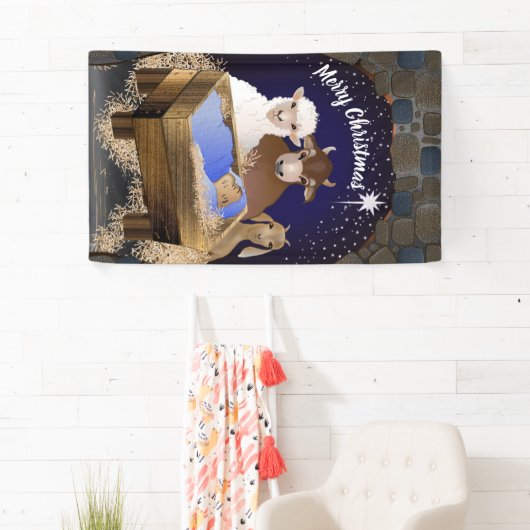 クリスマス出生ベビーイエス 横断幕 (インサイチュ)