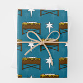 クリスマス出生ベビーイエズマンガーパターン ラッピングペーパーシート (インサイチュ)