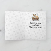 クリスマス出生ペンブロークウェルシュコーギー(赤1)おもしろい カード (内部)