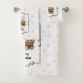 クリスマス出生ペンブロークウェルシュコーギー（赤1）おもしろい バスタオルセット (インサイチュ)