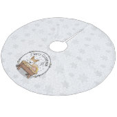 クリスマス出生ペンブロークウェルシュコーギー(赤1)おもしろい フリース ツリースカート (アングル)