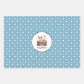 クリスマス出生ペンブロークウェルシュコーギー(赤1)おもしろい ラッピングペーパーシート (正面3)