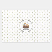 クリスマス出生ペンブロークウェルシュコーギー(赤1)おもしろい ラッピングペーパーシート (正面3)