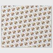 クリスマス出生ペンブロークウェルシュコーギー（赤1）おもしろい ラッピングペーパー (フラット)