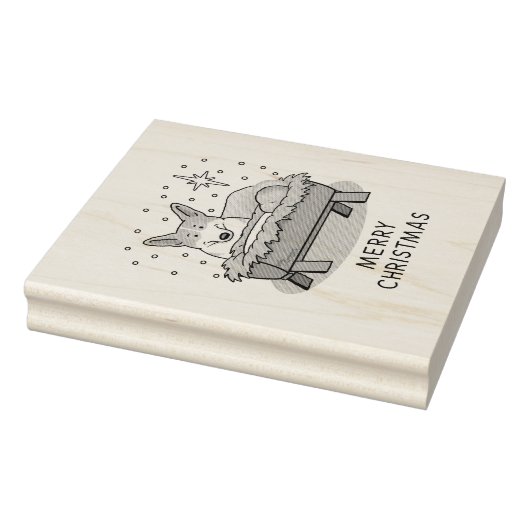 クリスマス出生ペンブロークウェルシュコーギー(赤1)おもしろい ラバースタンプ (スタンプ)