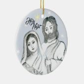 クリスマス出生ホーリーナイトセラミックオーナメント セラミックオーナメント (右)