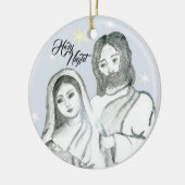 クリスマス出生ホーリーナイトセラミックオーナメント セラミックオーナメント (左)