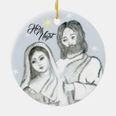 クリスマス出生ホーリーナイトセラミックオーナメント セラミックオーナメント (裏面)