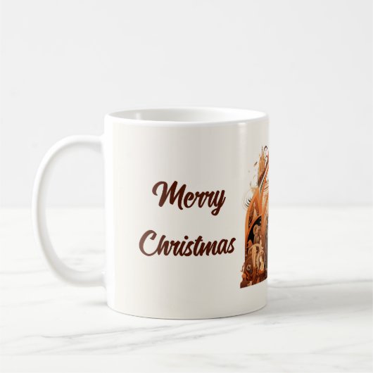 クリスマス出生マグ コーヒーマグカップ (左)