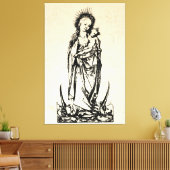 クリスマス出生マドンナ&チャイルドヴァージンメアリー キャンバスプリント (インサイチュ (リビング))