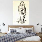クリスマス出生マドンナ&チャイルドヴァージンメアリー キャンバスプリント (インサイチュ (寝室))