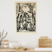 クリスマス出生マドンナ&チャイルドヴァージンメアリー ポスター (キッチン)