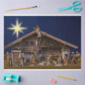 クリスマス出生マネジャー3デクページティッシュペーパー 薄葉紙 (クラフト)