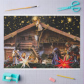 クリスマス出生マネジャー4デコページティッシュペーパー 薄葉紙 (クラフト)