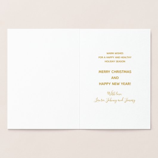 クリスマス出生マネージャーファミリー名 箔カード (内部)