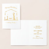 クリスマス出生マネージャーファミリー名 箔カード (ディスプレー)