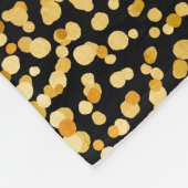 クリスマス出生マネージャー金ゴールドブラックファミリー名 フリースブランケット (角)