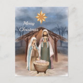 クリスマス出生マンガースターウォーターカラー シーズンポストカード (正面)