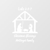 クリスマス出生マンガー聖なる書物、 経典ファミリー名 ウィンドウサイン (シート)