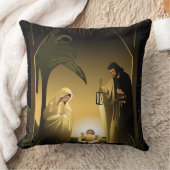 クリスマス出生メアリー、ジョセフ、ベビーイエス クッション (ブランケット)