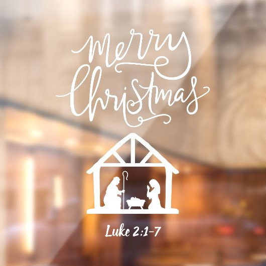 クリスマス出生メリークリスマスホワイト ウィンドウサイン (シート2)