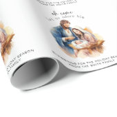 クリスマス出生ラッピング紙神聖な家族 ラッピングペーパー (ロールコーナー)