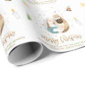 クリスマス出生ラッピング紙、聖家族 ラッピングペーパー (ロールコーナー)