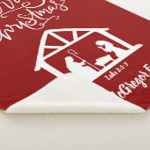 クリスマス出生レッドファミリー名タイポグラフィ シェルパブランケット (3/4)