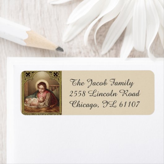 クリスマス出生ヴァージンメアリーイエズマンガー ラベル (インサイチュ)