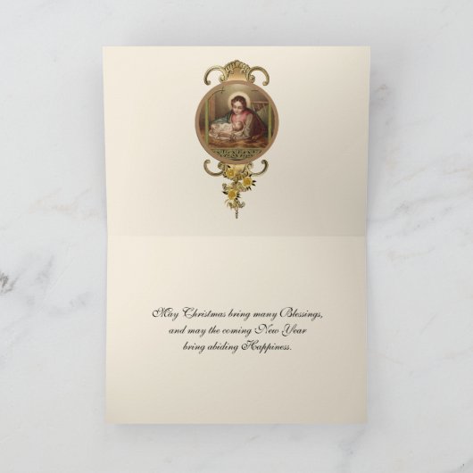 クリスマス出生ヴァージンメリーイエズエンジェルズホリド シーズンカード (内部)