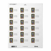 クリスマス出生ヴィンテージ住所 シール (フルシート)