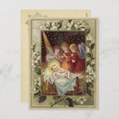 クリスマス出生ヴィンテージ再生はがき シーズンポストカード (正面/裏面)