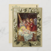 クリスマス出生ヴィンテージ再生 ポストカード (正面/裏面)