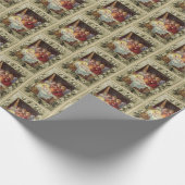 クリスマス出生ヴィンテージ再生 ラッピングペーパー (角)