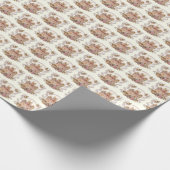 クリスマス出生宗教的ベビーイエスエンジェルス ラッピングペーパー (角)