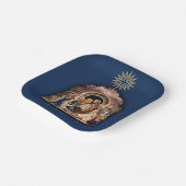 クリスマス出生崇拝ベビーイエス紙 ペーパープレート (傾斜あり)