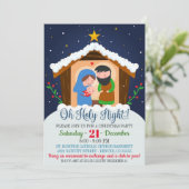 クリスマス出生招待状 招待状 (スタンド正面)