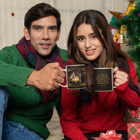 クリスマス出生神聖な家族宗教 コーヒーマグカップ