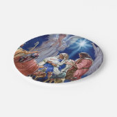 クリスマス出生紙プレート ペーパープレート (アングル)