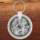 クリスマス出生誕生のイエズマリヨセフ キーホルダー (正面)