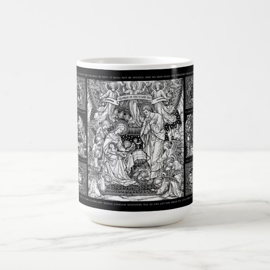 クリスマス出生誕生オブイエスマリア·ジョセフ コーヒーマグカップ (中央)